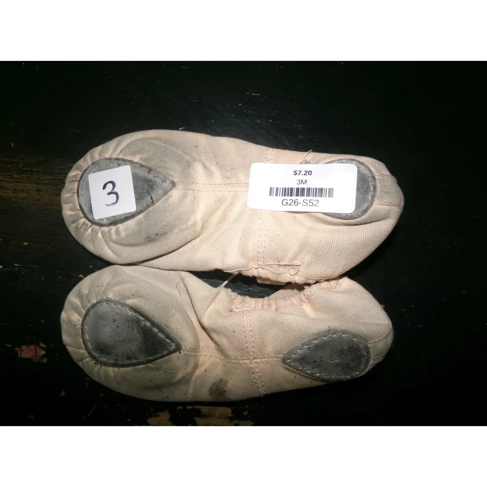 Pre-Owned Dance Ballet Shoes Dancing Fair 3M Toddler Canvas Split Sole